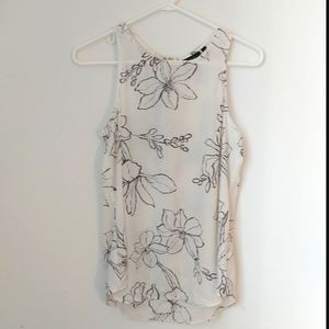 Apt. 9 Floral high neck sleeveless blouse